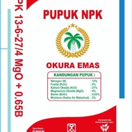 Pupuk NPK 13.6.27/4MgO+0.65B (Merah) Berat 50KG