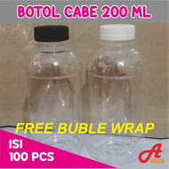 100 Pcs Botol CABE 200 ml/Botol Plastik 200 ML