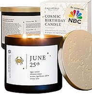 June 25th Personalized Zodiac Candle | Inspirational Astrology Reading and Daily Affirmation for You