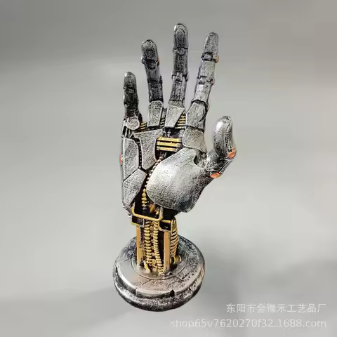 Cyberpunk Mechanical Hand Resin Controller Holder Stand For Switch Xbox Gaming Desktop Ornament Game