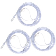 Nasal Oxygen Cannula for Oxygen Generator, Transparent, 7 Feet, 3 Pieces
