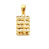 TAKA Jewellery 999 Pure Gold Pendant Abacus