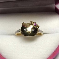 Kitty Gold Ring Real Diamond {{Ring Size Chat Channel}}