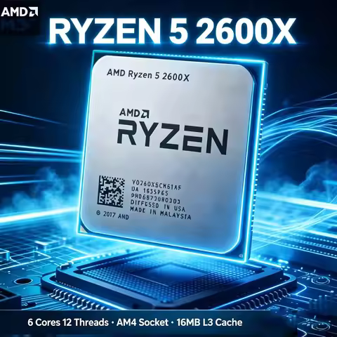 AMD Ryzen 5 2600X R5 2600X 3.6GHz 6 Core 12 Thread 95W AM4 Processor Gaming CPU Without Package Ultr