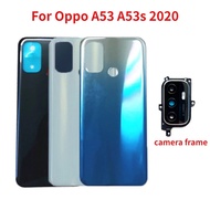Rear Door Housing For OPPO A53 A53S 2020 Back Battery Cover with Camera lens Replacement