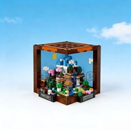 Compatible with Minecraft 21265 Creative Workbench Children Assembling Building Block Toys Boys Girl