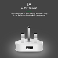 2 USB ports 5V / 1A / 2.1A / 3.1A power adapter 3-pin UK plug with 1/2/3 USB charging port AC wall c