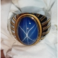 TOP QUALITY BLUE STAR 6 GEMSTONE RING