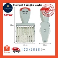 Joyko 8-Digit Number Stamp Number Stamp/ Joyko N-8 Number/ 8-Digit/