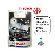 Bosch Ultra White H7 12V 55W PX26d 1987301153 Xenon Warm White Light Bulb Halogen 5000-K Headlight H