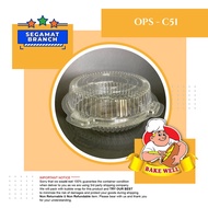 [OPS-C51] 7" Round Tray With Lock Bakery Disposable Food Tray [10PCS]