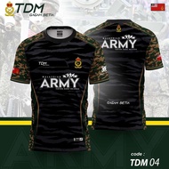 337e1 Camouflage Malaysia army TENTERA DARAT TSHIRT 3D print TDM fully sublimated high-quality unise