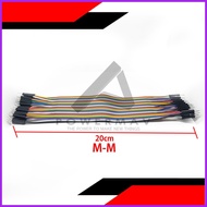 ∇ 20cm dupont wire m to m Line connector jumper cable wires multi color 40Pin Male to Male Jumper