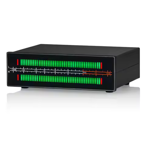VU56-PRO Dual Channel LED Sound Level Meter MIC Music Spectrum Visualizer Audio Splitter