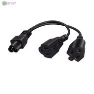C6 to Dual  FOR NEMA  5 15R Power Splitter Adapter Cable with IEC320 Connector