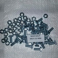 6 x 15 nut and bolt M6 x 15 galvanized nut and bolt Bmp m6 x 15/