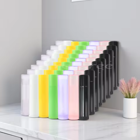 100Pcs Empty Lip Gloss Tubes 5ml 5g 6 Colors Cosmetic Containers Lipstick Jars Balm Tube Travel Bott