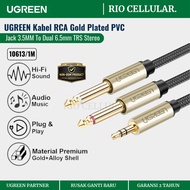 Ugreen 1/8 1/4 RCA Gold Plated PVC Jacket Stereo Cable Dual 6.35mm Mono Y Splitter Adapter for iphon