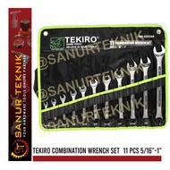 Tekiro Combination Wrench Set / Ring Wrench Set 11 pcs 5/16" - 1"