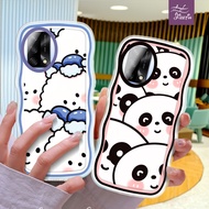 Art Line Panda Rabbit Casing ph Strange Shape for for OPPO F11S F3 Plus F5 F7 F9 F11 Pro F15 F17 Pro F19/S F21 Pro SPro 4G/5G soft case Cute Girls Mobile Phone plastic