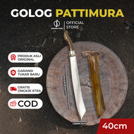 Jawara Pisau | Golsem Golok Kebun Sembelih Pattimura 40 cm Baja Per Multifungsi Tebas Kayu dan Bambu