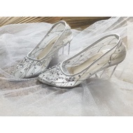 Beautiful silver merisa women's shoes, 7cm wedding shoes