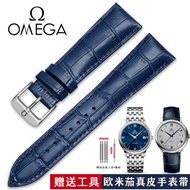 Omega Genuine Leather Watch With Men's And Women's Pin Buckle Diefei/Seamaster/Speedmaster Strap 20mm