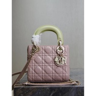 [Ding Class Version] DIOR Dior Lady Dior Detachable Chain Shoulder Strap Rattan Checked Sheep Leathe