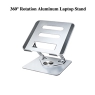 🔥 SG READY STOCK🔥 360° Rotation Aluminum Laptop Stand Metal Desk Notebook Stand Office Rotatable Laptop Stand