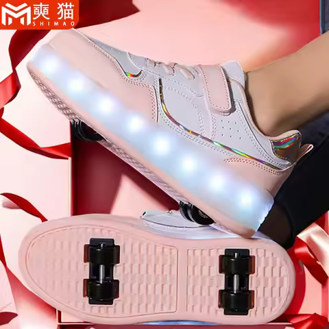 Kids Roller Shoes Girls Boys Shoes Men Women Child Sneakers LED Light Luminous Sneakers Girl Boy Sne