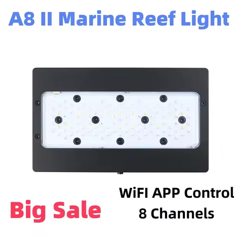 AIPAI A8SE/A8Pro 240W Marine Aquarium Coral Light Full Spectrum 8 Channels Programmable for Saltwate