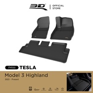 3D Mats พรมปูพื้นรถยนต์ | TESLA - Model 3 Highland ปี 2025 พรมกันลื่น พรมกันนํ้า พรมรถยนต์