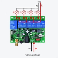 H4GA 315Mhz 433Mhz 85V-260V Four Channel Module Receiver Wireless Remote Control Switch for DC Motor