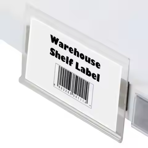 1Pack Plastic PVC Shelf Data Strips Clip Holder Merchandise Price Talker Sign Label Display Magnetic
