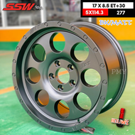 ล้อแม็กขอบ 17x8.5 5x114.3 ET+30 ยี่ห้อ SSW รุ่น 277 (BK/MATT) ลูกโม่🔥(ราคาต่อ1วง)🔥 ❌ขายยก4วง ไม่ขายแยก❌