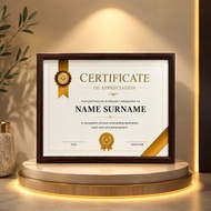 Photo Frame - Certificate Frame 21X30cm(A4) /25x35cm(B4)/ 30x42cm(A3) Desktop Wall Mount