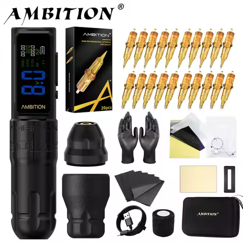 Ambition Soldier270S Tattoo Pen Kit Brushless Motor Wireless Tattoo Machine Set 2400 Capacity Batter