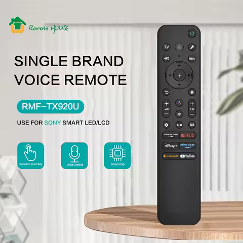 New RMF-TX920U Voice Remote Control Replacement for 2023-2025 Sony Bravia Smart TV with Backlit Voic