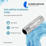 Pipe nipple 15 cm/ Pipe nipple Stainless steel 304 1 1 1/ 2" 15 CM