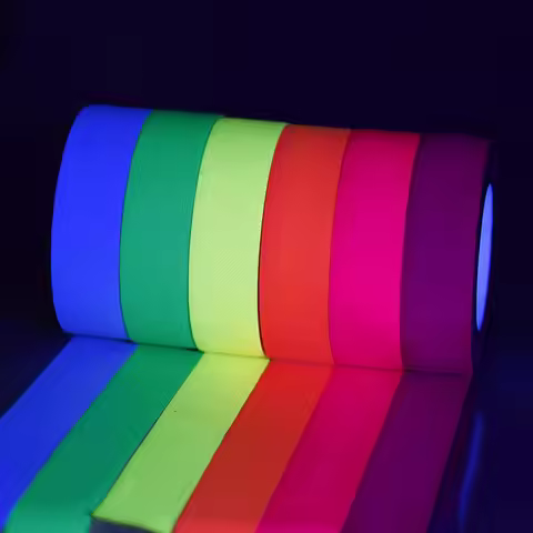UV Gaffer Fluorescent Tape Matt Night Self-Adhesive Glow In The Dark Luminous Tape For Party Floors 