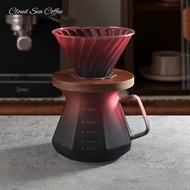 V60 Dripper Set Pot Sharing Coffee Filter Pot V60 Diamond Coffee Server Glass Tea Coffee Pot / V60 K