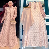 GAMIS SHELLASAUKIA GAMIS DRESS KATUN SET HIJAB ORI BY SHELLASAUKIA