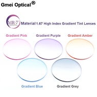 ✑▣▧Radiation Protection 1.67 Ultra Thin MR 7 Super Tough Gradient Tint HMC EMI Anti UV Optical Lens