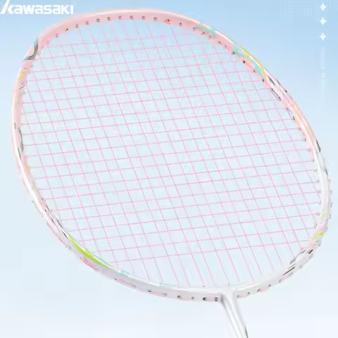 Kawasaki 5U Badminton Racket 22-30 LBS Original Design All Carbon Racket Professional Offensive Outd