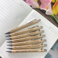 7pcs Funny Pens Funny Pens Funny Pens Press Pen Creative Office Advertising Week Ballpoint Pen