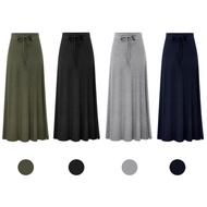 Behind you-High Waist Laced-Up Split Plain Long Skirt Jay Chou's Shop