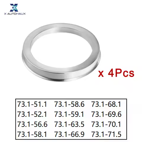 X Autohaux 4pcs Aluminum Alloy Car Hub Centric Ring Wheel Bore Center Spacer 73.1-51.1-52.1-56.6-58.