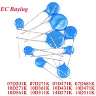 5-20pcs MOV Varistor Piezoresistor 7D/10D/14D 681K 621K 561K 511K 471K 431K 361K 271K 201K 560V 510V