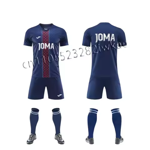 JOMA Men's Summer Outdoor 3DPrint Sports Fitness Breathable Quick-DryTraining Football Shirt + Short