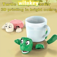 WITAKEY Turtle Coaster, Open Eyed Turtle Heat Insulation Sea Turtle Coaster,  Waterproof  Printed Fu